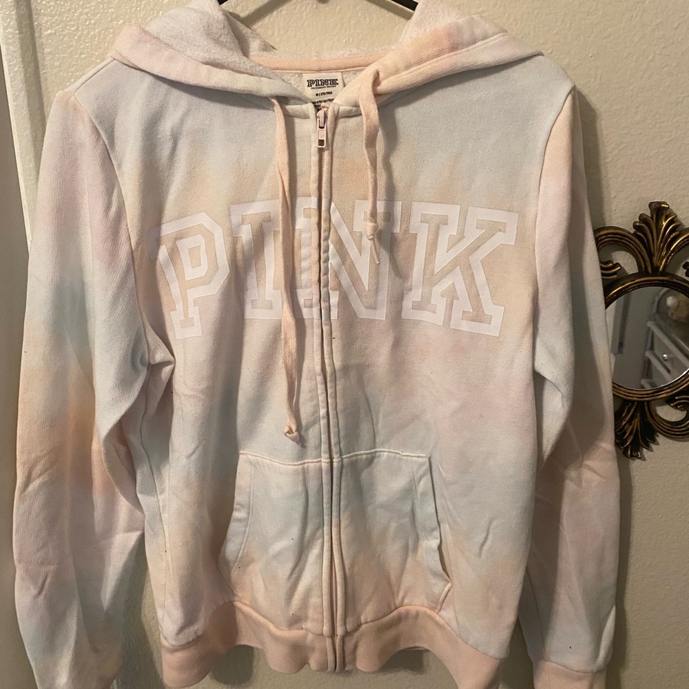 Victoria Secret Pink tie dye zip up